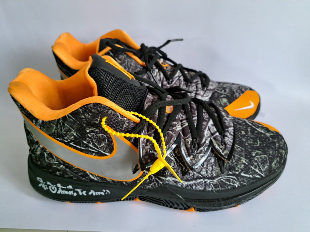Kyrie 5 camo orange top