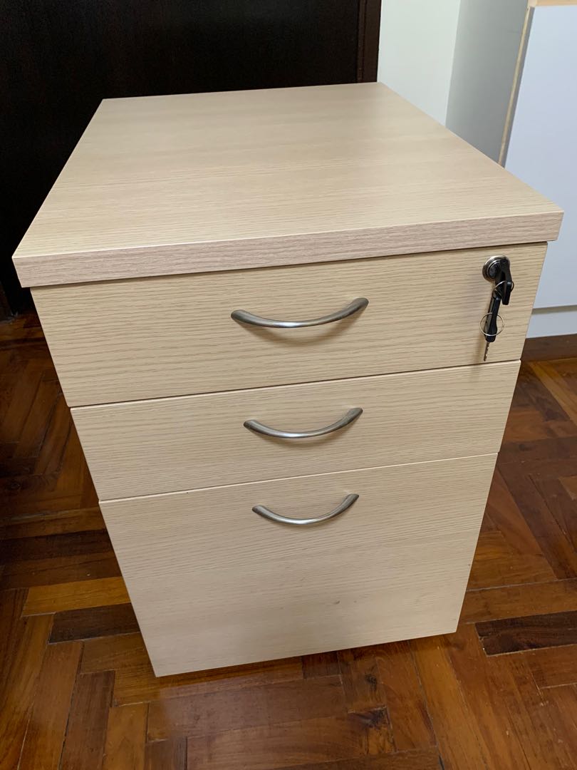 wooden office drawer unit