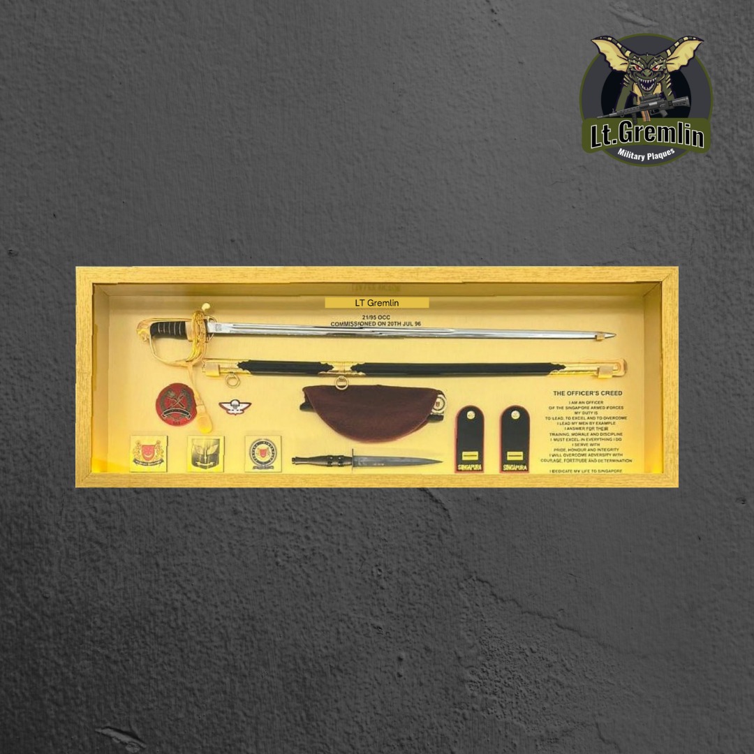 Officer Sword Case Horizontal - Army/ Navy/ Airforce/ SCDF/ Police ...