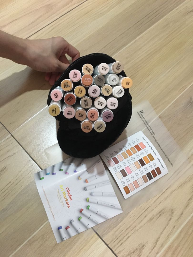 Ohuhu Markers Honolulu Series 24pcs Skintone Colors, Hobbies & Toys