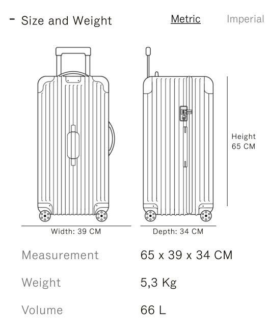 Original Aluminum Rimowa Luggage Trunk S