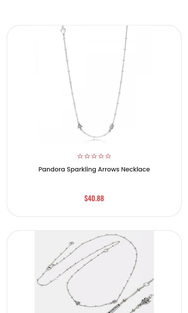 Sparkling arrow deals necklace pandora