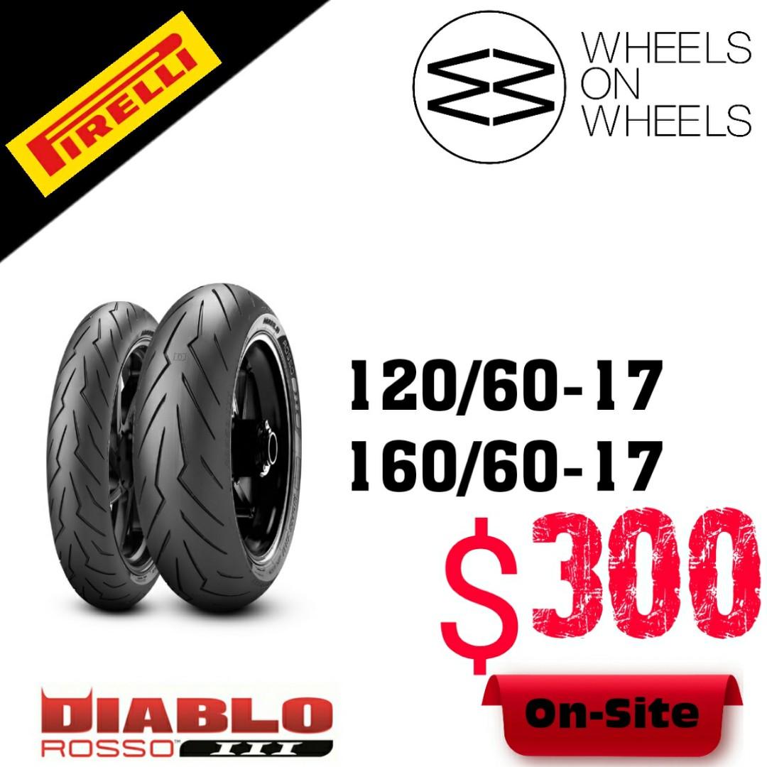 Pirelli Rosso 3 Motorcycle Tyre Motorcycles Motorcycle Accessories On Carousell