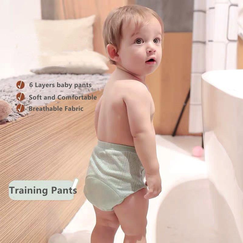 Potty Training Pants Cotton Underwear Unisex Cloth Diaper Toddler Pull-Ups  Reusable Absorbent Pant Diapers Kids Toilet, Babies & Kids, Babies & Kids  Fashion on Carousell