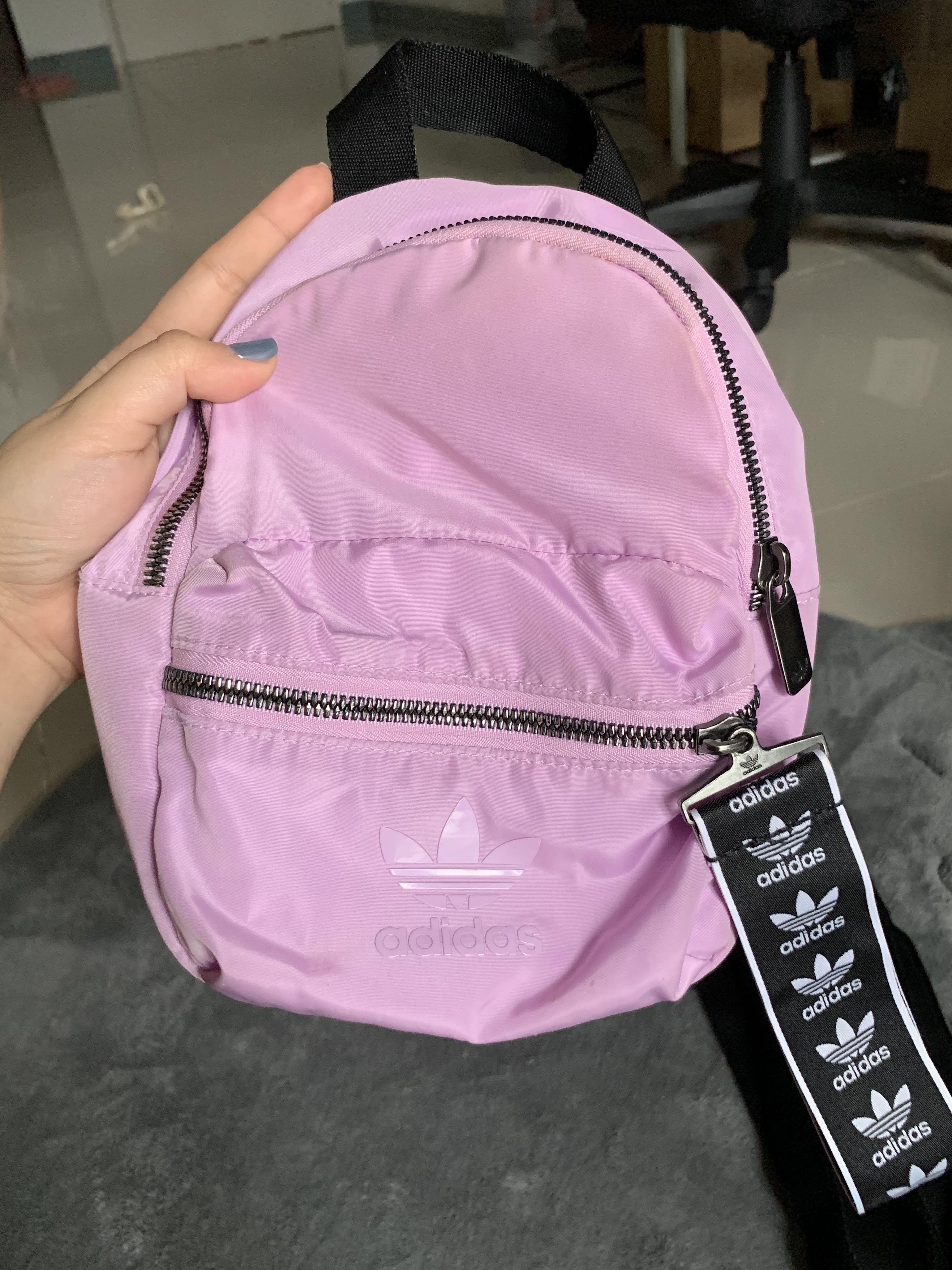 Adidas classic store mini backpack purple