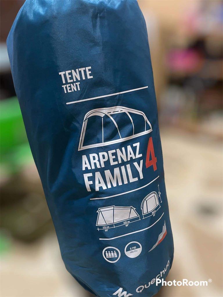 Quechua Arpenaz Family 4 Camping Tent, Sports Equipment, Hiking ...