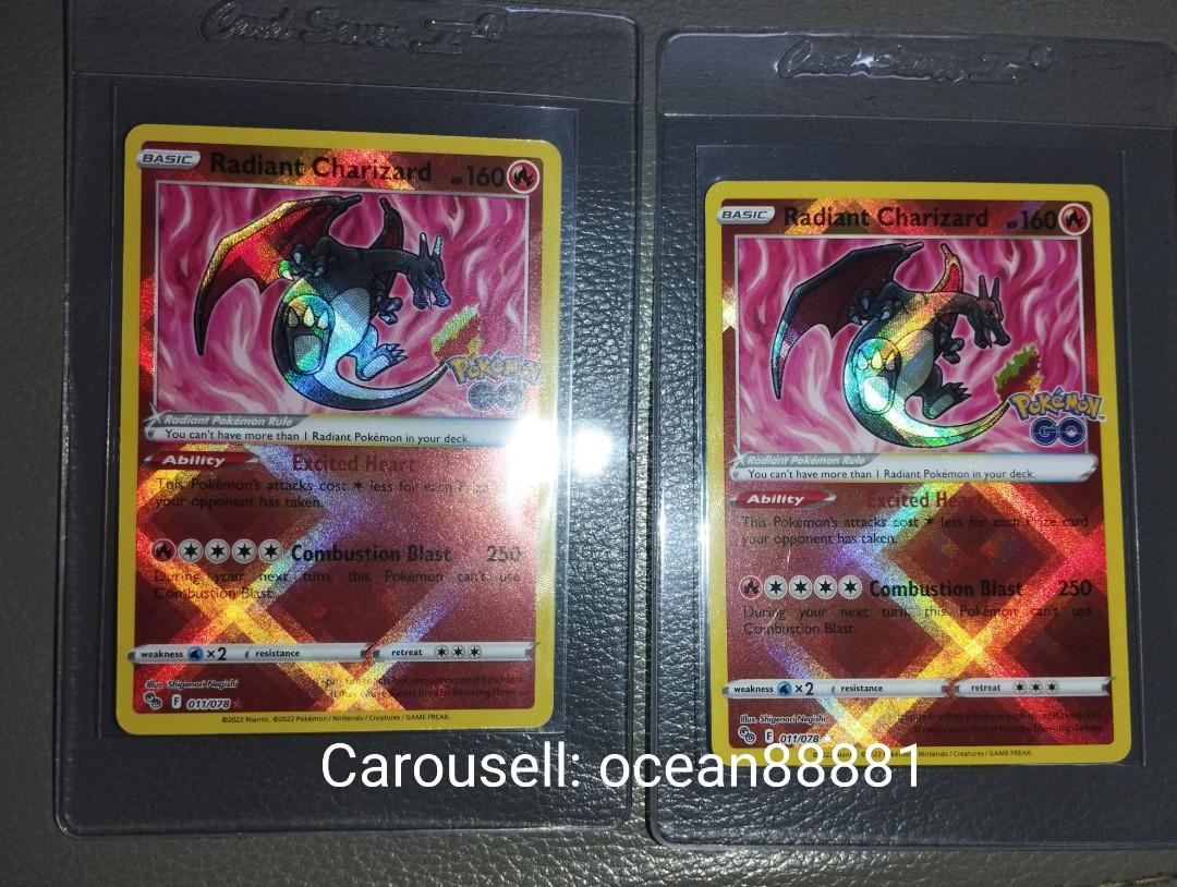 Radiant Charizard Pokemon Go Pokemon Card, Hobbies & Toys, Toys & Games