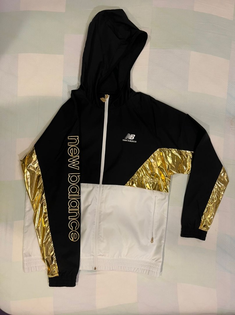 Rare New Balance Jacket Gold Black