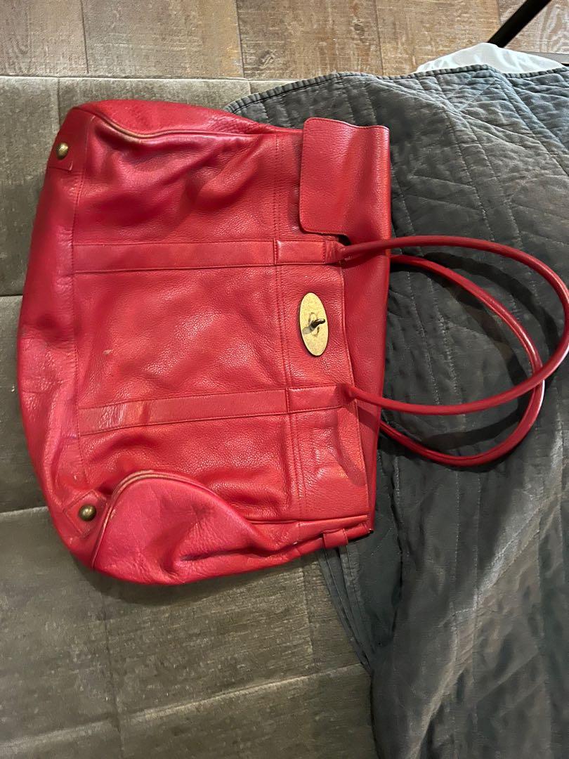 Real leather red bag, Luxury, Bags & Wallets on Carousell