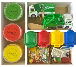 Recycling Play Dough Kit Set | Montessori Educational Sensory Toy