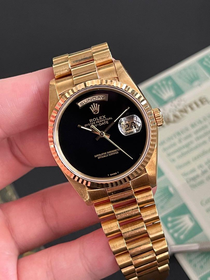 Rolex day date 36 outlet onyx