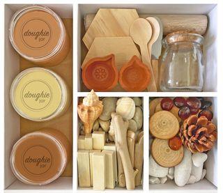 Rustic Play Dough Kit Set | Montessori Educational Sensory Toy