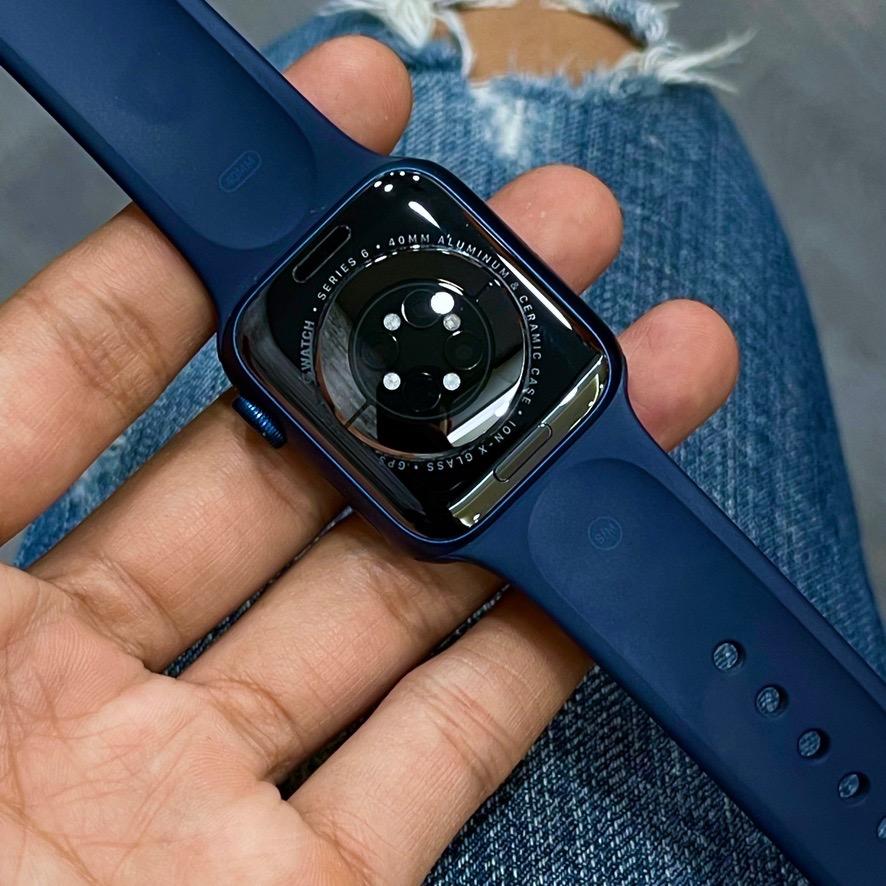 SECOND MURAH Apple Watch Series 6 40MM Alu Blue Mulus Full Set Original Garansi