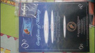 sertifikat ikan arwana bandar red + chip