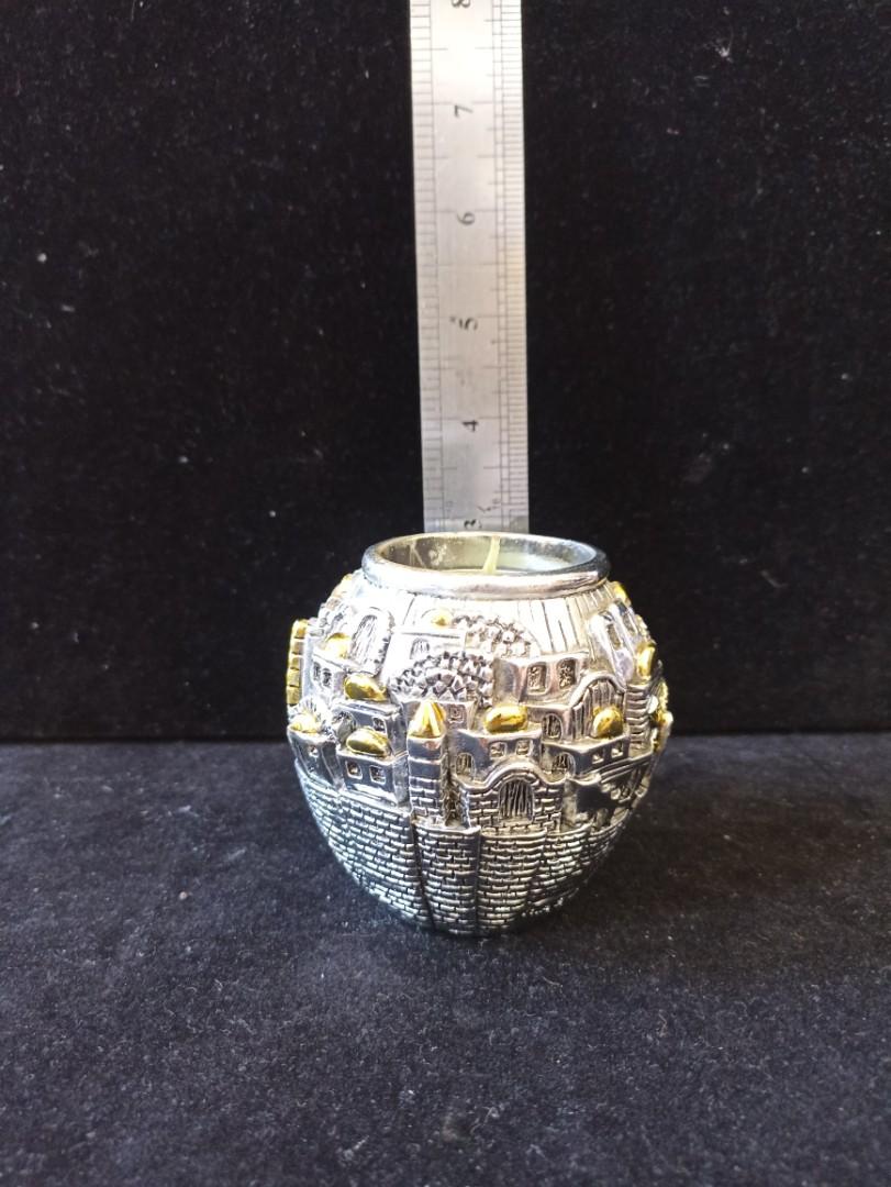 Shabbat Jerusalem Candle Holder (Category: Religious Items) located in Davao. Submitted by papa1919 (Listing ID 1174417011, Image 3). Description: Rare & collectible. Can be purchased in Jerusalem as a souvenir. I have a pair of slightly smaller size of this same item. P2,400 for this pair..