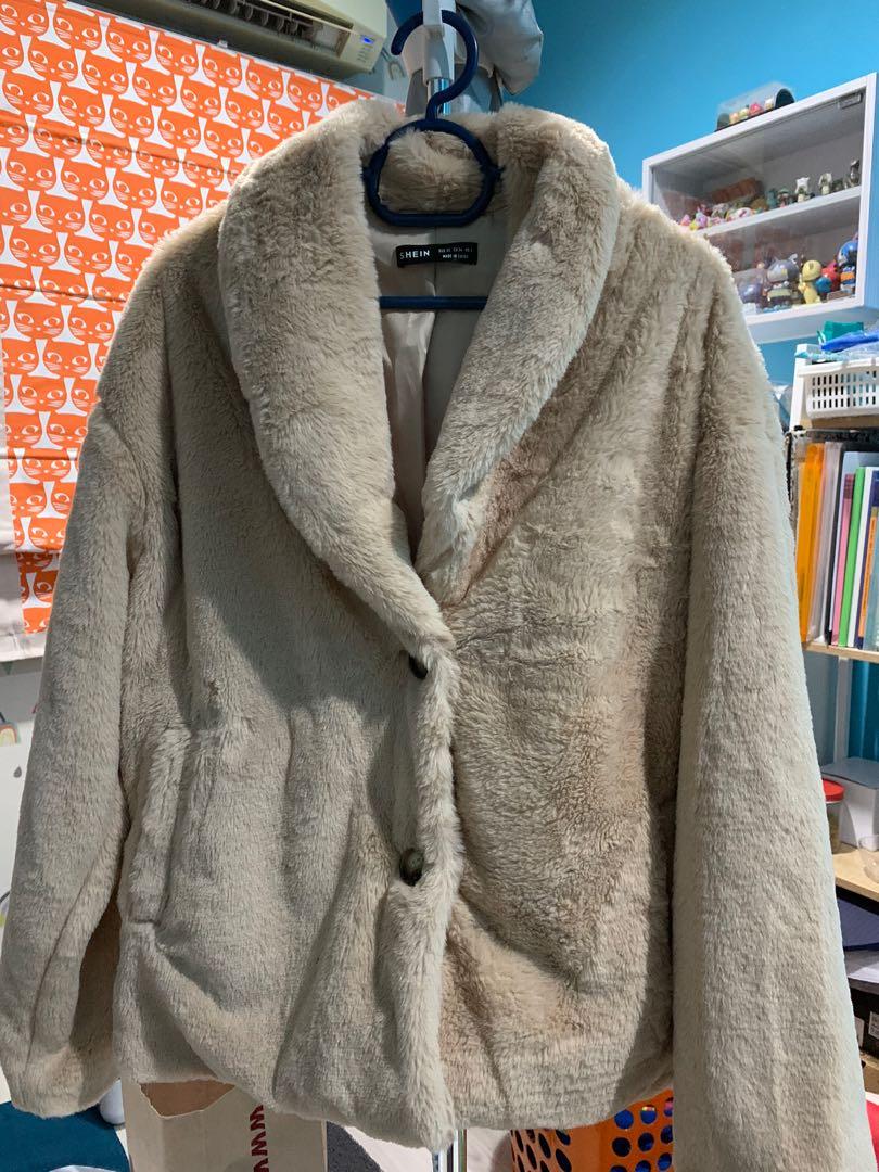 Shein faux 2025 fur coat