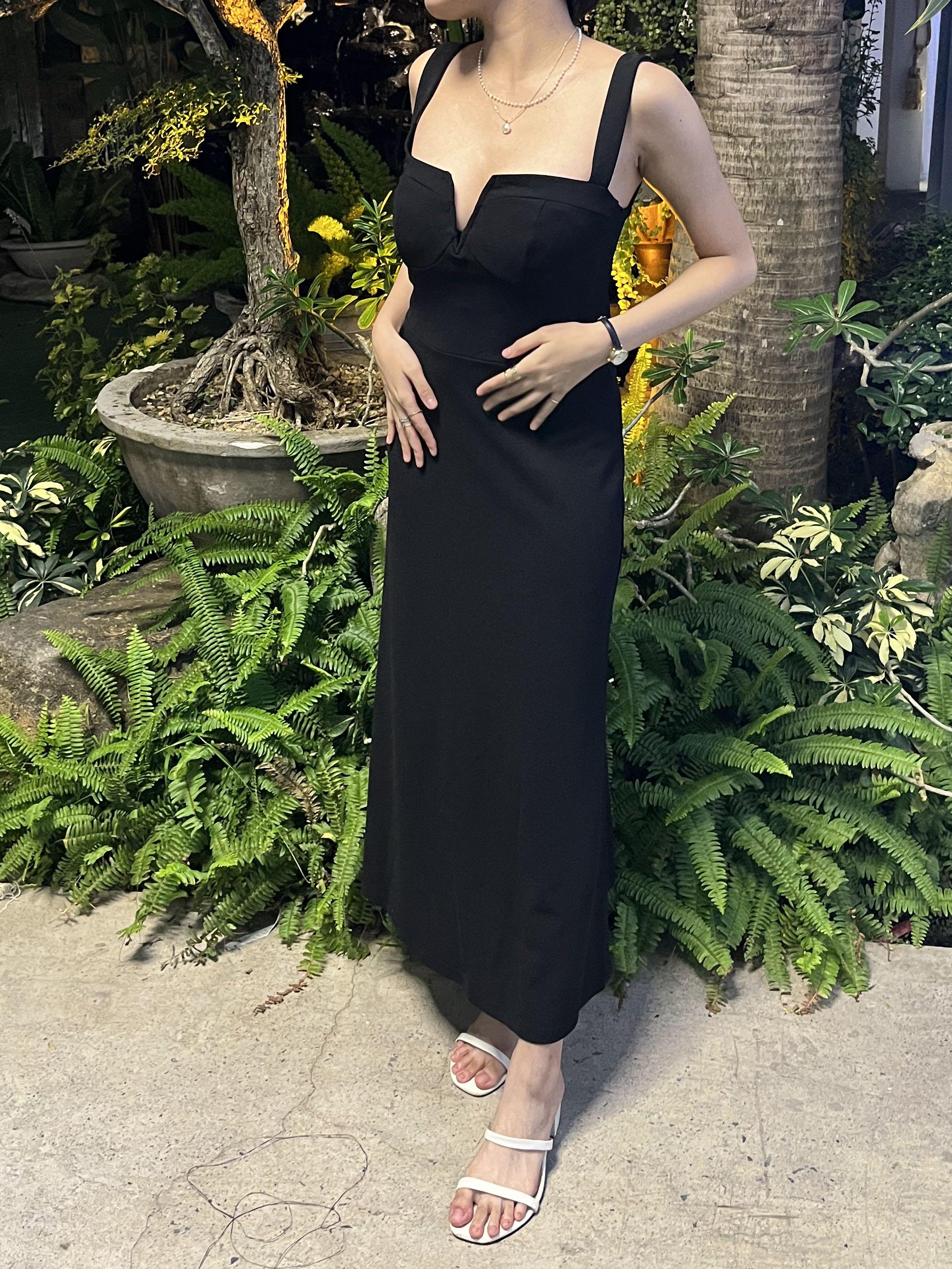 Shein long 2025 black dress