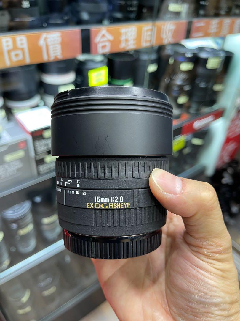 Sigma 15mm f2.8 fisheye for canon EF 超新魚眼, 攝影器材, 鏡頭及