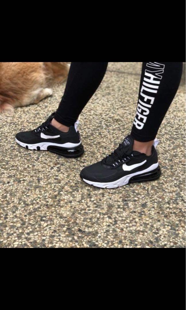 black and white nike react 270