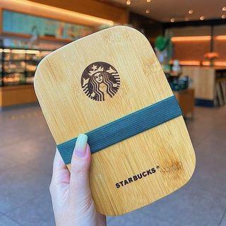 STARBUCKS STAINLESS LUNCH BOX BAMBOO COVER