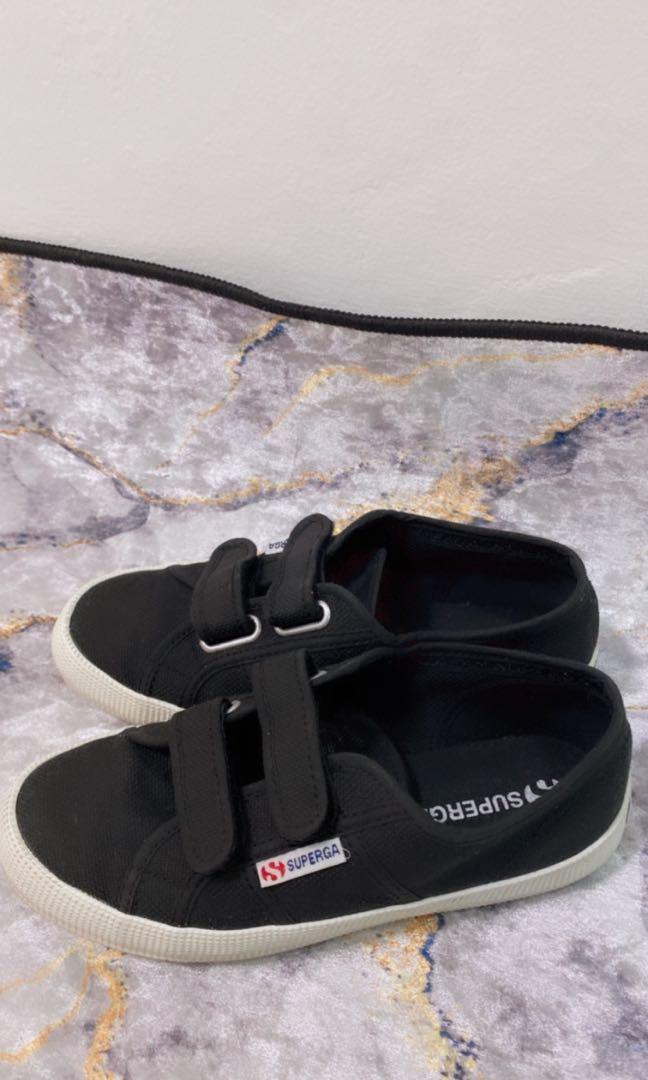 Superga Black Velcro Shoes