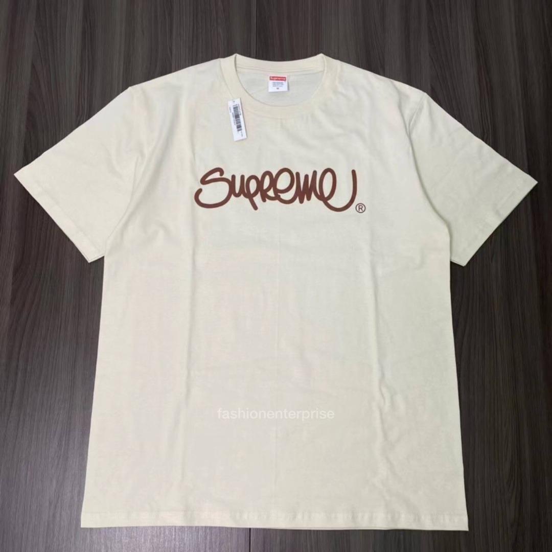 Supreme Handstyle Tee Natural SS22 Men s Fashion Tops Sets