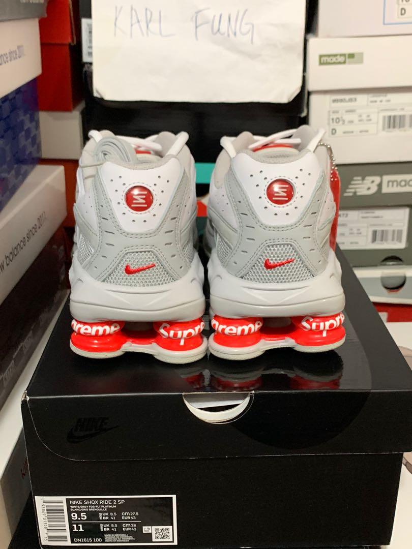 Supreme x Nike Shox Ride 2 SP “White”, 男裝, 鞋, 波鞋- Carousell