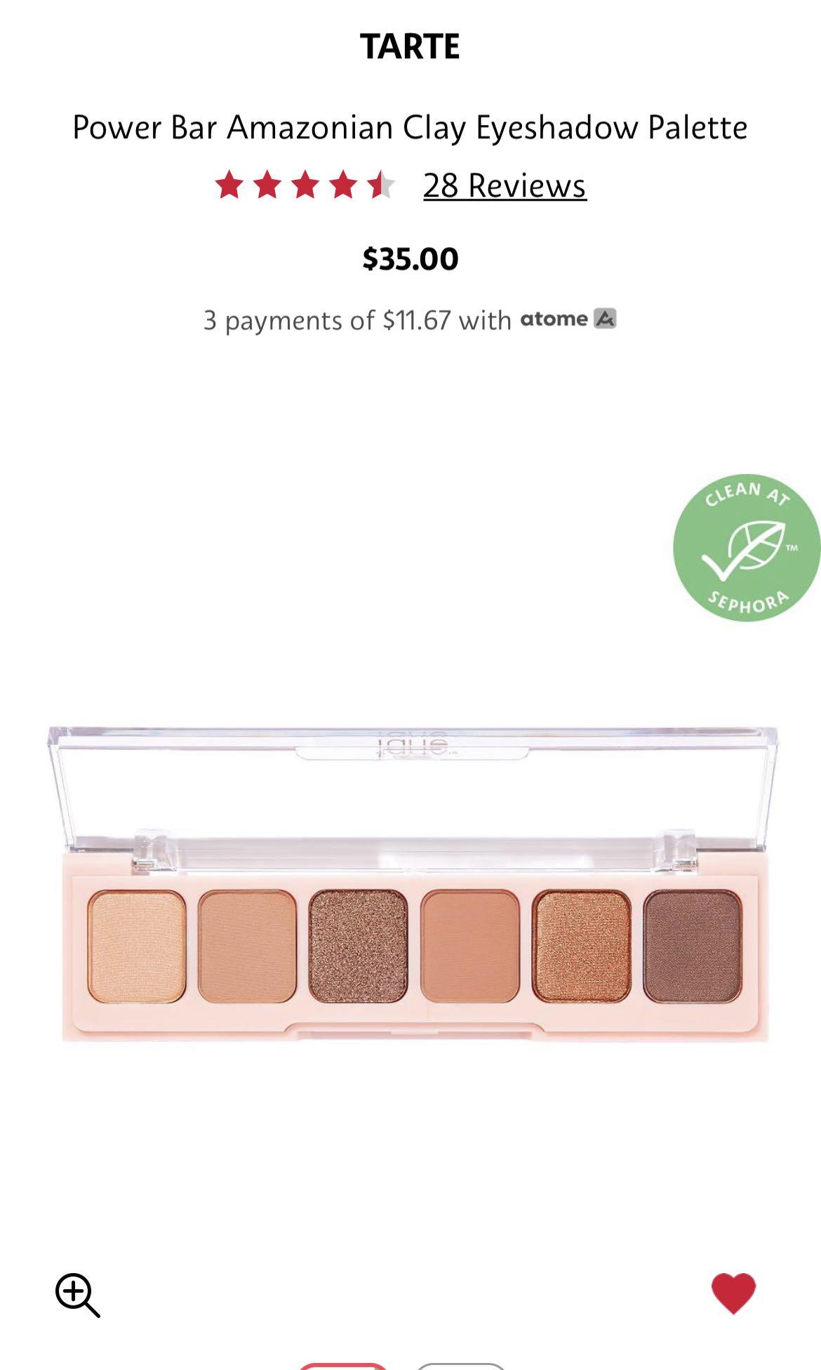 Tarte Power Bar Amazonian Clay Eyeshdow Palette, Beauty & Personal Care