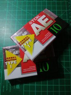 TDK AE 10 Blank Cassette Tapes Sealed