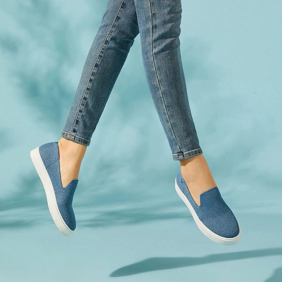 UK Vivaia Sneakers Jenny Round-toe Slip-On Sneakers Denim Blue