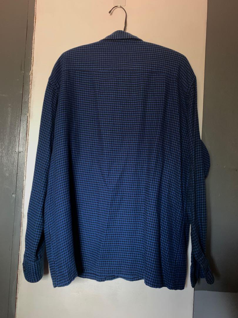 Uniqlo Oversized Plaid Shirt Indigo Medium (Category: Tshirts & Polo Shirts ) located in Bacoor. Submitted by forkandknife (Listing ID 1174345942, Image 2). Description: Uniqlo Oversized Plaid Shirt Indigo Medium up for sale! This has never been worn outside as it is too oversized for my fit/liking. It’s still in good condition tho! Measurements: Size: Men’s Oversized Medium Pit to pit/Width: 22.5” Shoulder to Bottom hem/Length: 28” Sleeve length