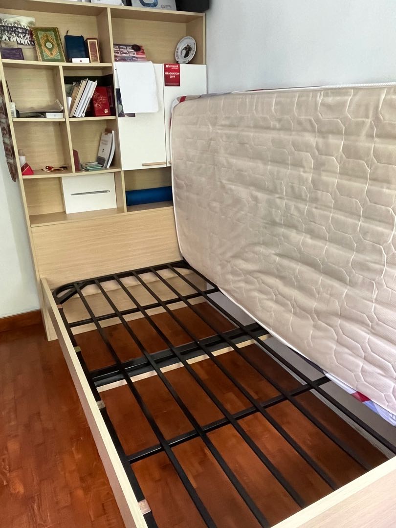 Used bed frame for super single mattress only for sale, Furniture