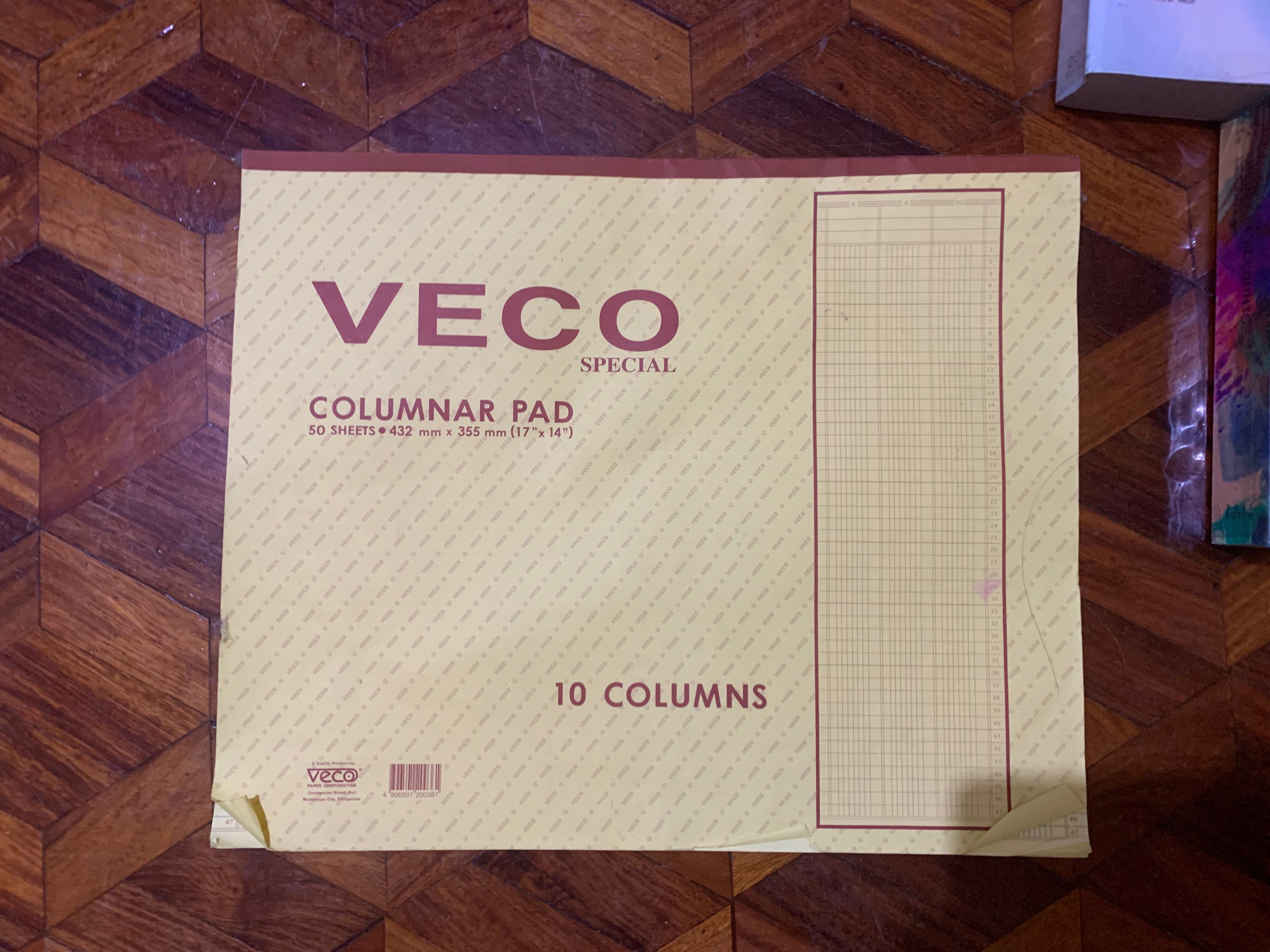 VECO COLUMNAR PAD 10 COLUMNS, Hobbies & Toys, Stationary & Craft, Other