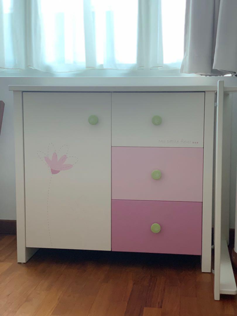 Wardrobe and drawers with changing table to attach on top, Babies & Kids, Baby Nursery & Kids