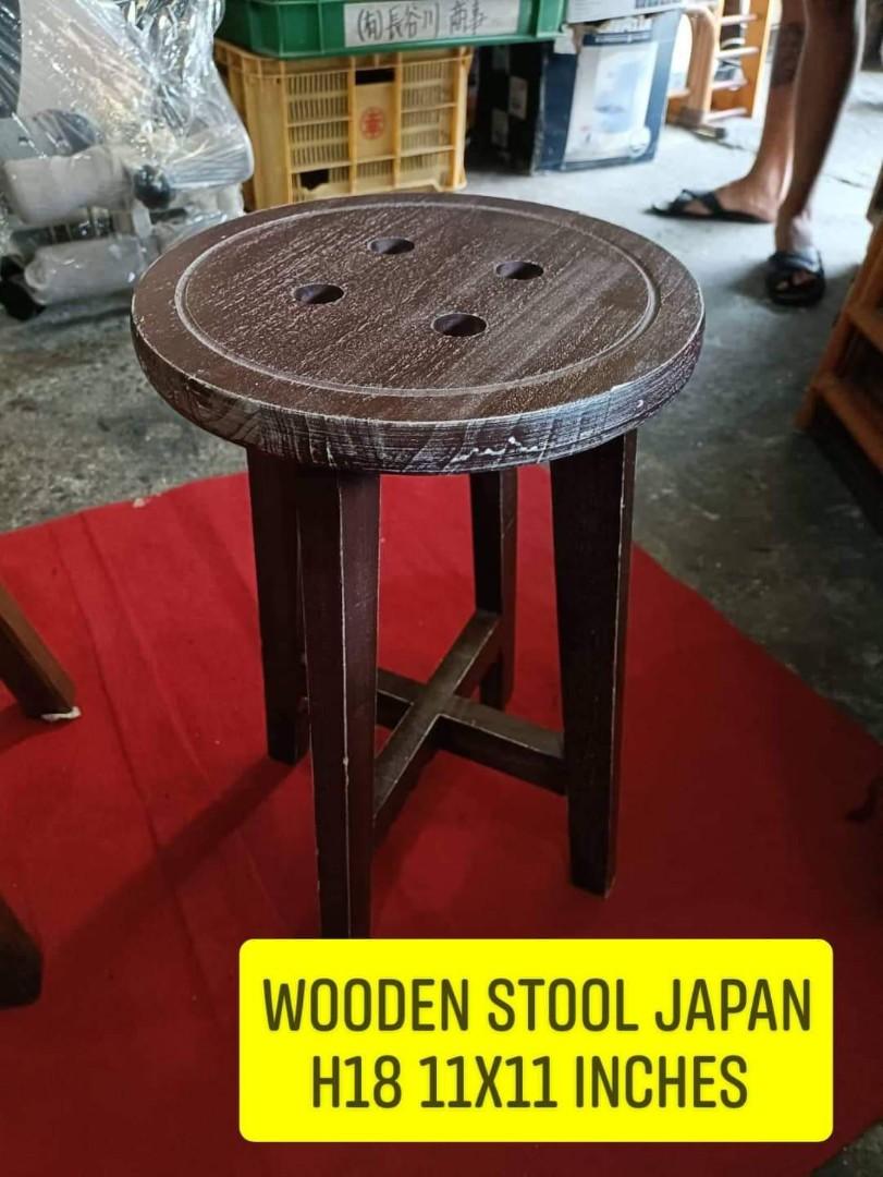 Wooden stool japan, Furniture & Home Living, Furniture, Chairs on Carousell