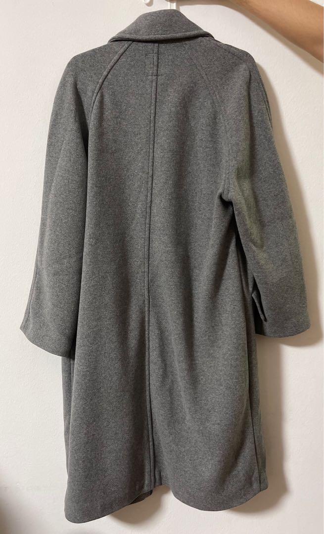 ZARA Grey Coat, Women's Fashion, Coats, Jackets and Outerwear on Carousell