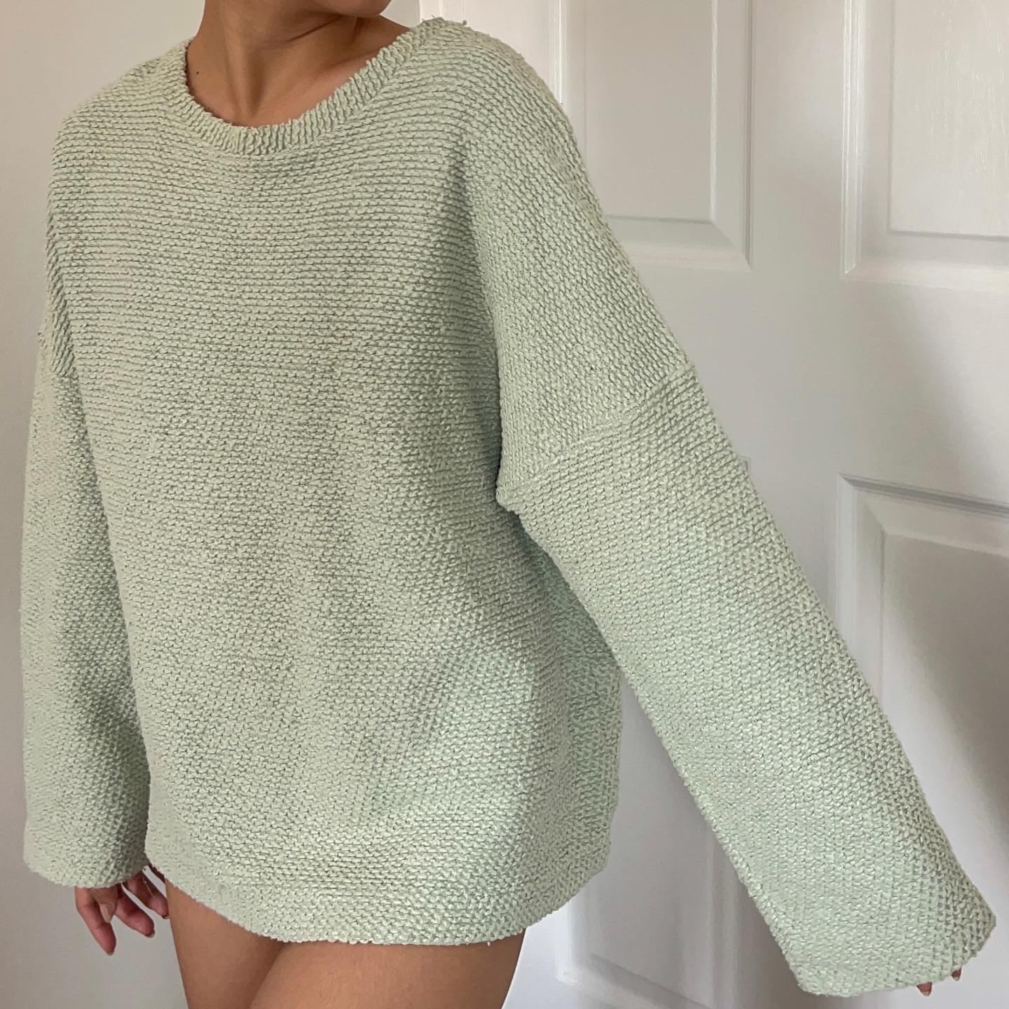 zara mint sweater