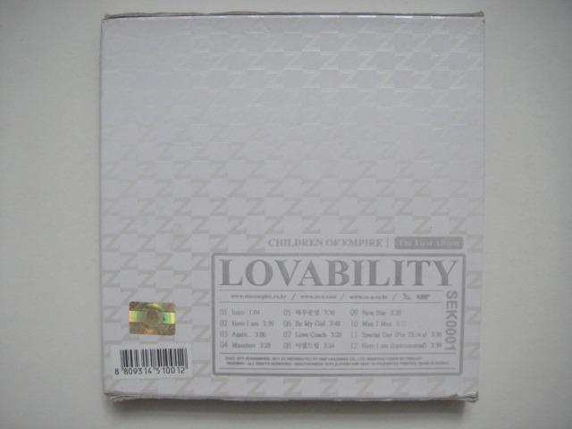 ZE:A 帝國之子- Lovability ~1st韓語專輯~ CD (韓國版) (附多頁歌詞