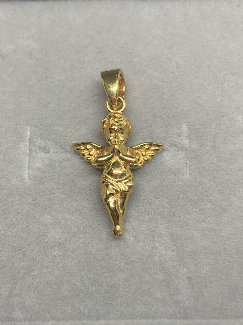 18k gold 2025 angel pendant