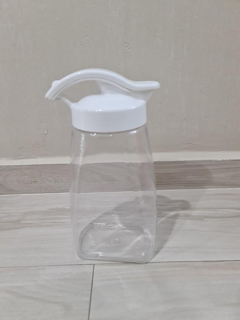 1pc 1.1L Water Juice Jug Pitcher PC Transparent Bottle With Lid