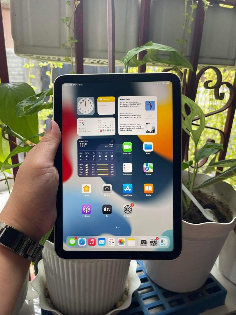 3months old Ipad Mini 6th Gen 64GB (Category: iPad) located in Caloocan City. Submitted by ombretedaniellemariz.deer (Listing ID 1174682713, Image 1). Description: Ipad Mini 6th Gen 64gb Wifi only No issues 100% smooth 3months old Under Warranty till April 2023 Local variant Complete package with free case Selling : 24,000 Open for swap add cash lower unit North caloocan/ Fairview.