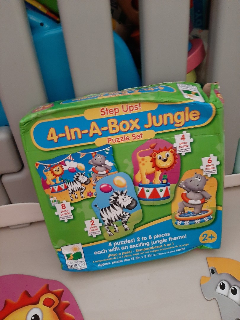 4 in a box jungle puzzle, Toys & Collectibles, Mainan di Carousell
