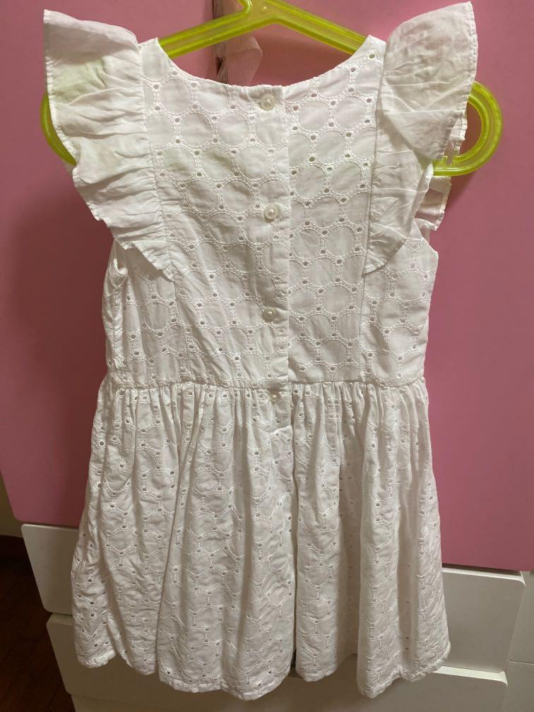 Girls white eyelet dress outlet