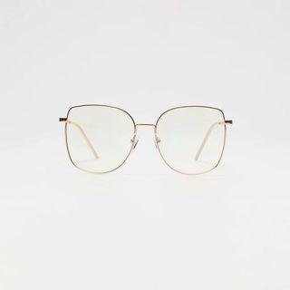 澳洲 ROSIE ALLAN 抗藍光眼鏡透明眼鏡- GRACE款 金色（二手 7.5成 鏡面有瑕疵