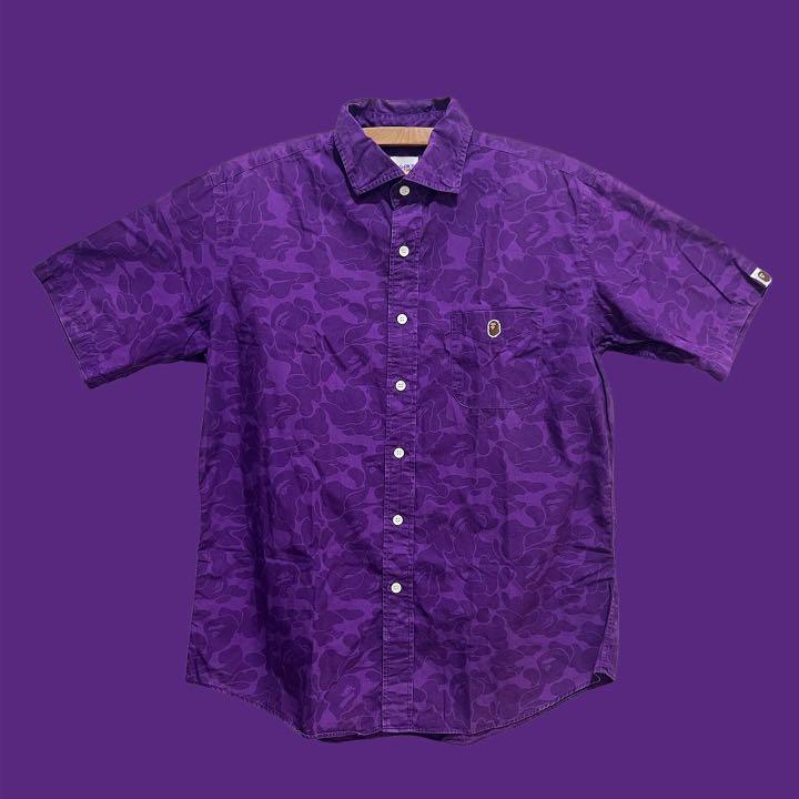 Bape purple camo shirt hotsell