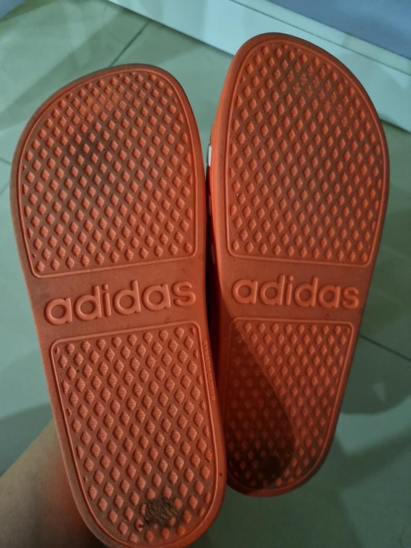 adidas orange slippers