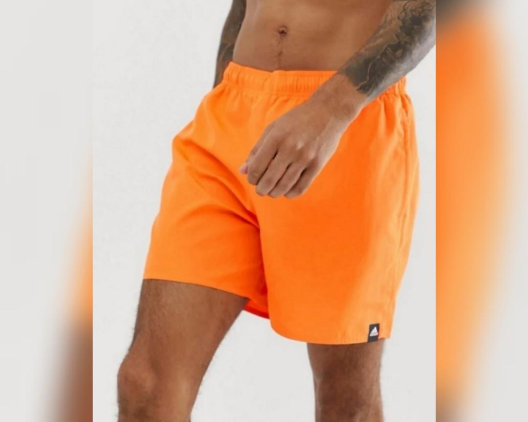 Adidas Swim Shorts Orange Size M CV5191, Men's Fashion, Bottoms, Shorts Carousell