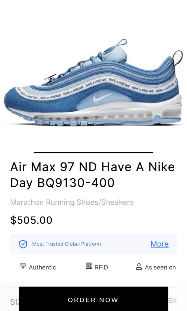 have a nike day air max 97 light blue