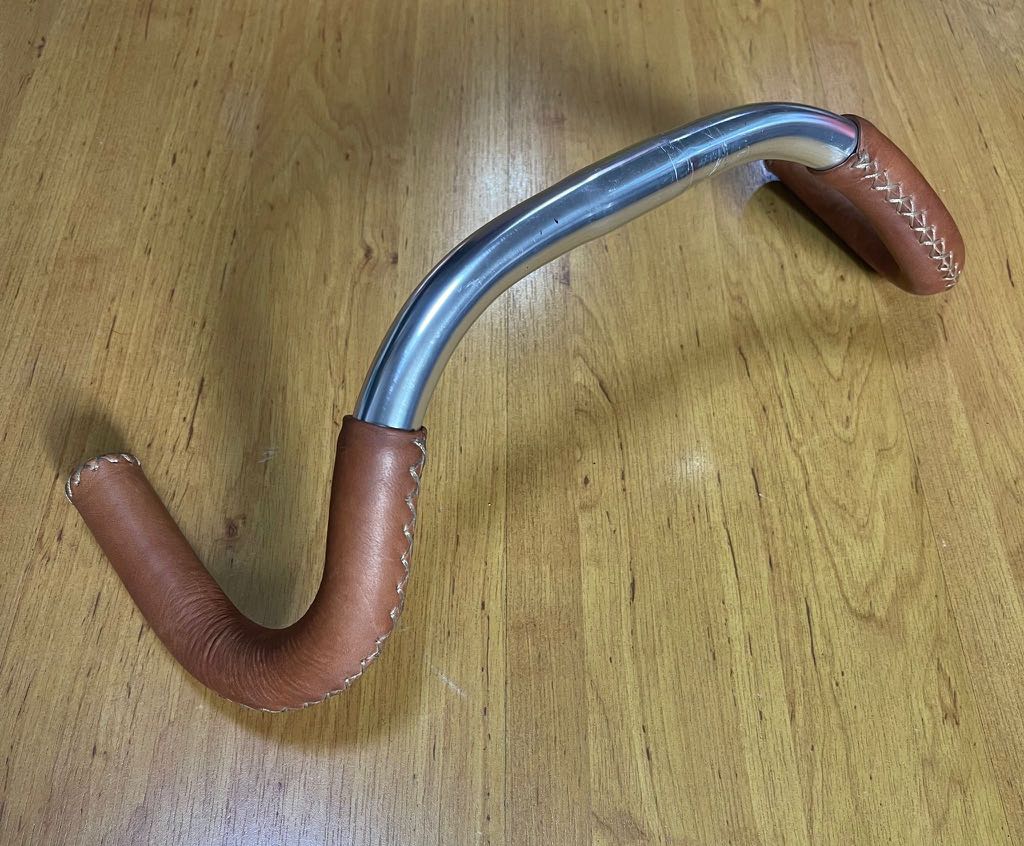 Aluminium Drop bar with Genuine leather, Sports Equipment, Bicycles