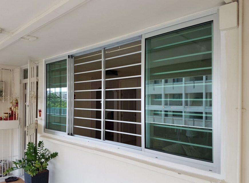 Aluminium Grilles Window HDB BTO Gate Sliding Grille Slide